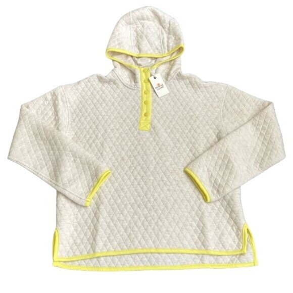 Marine Layer Tops - Marine Layer corbet snap hoodie oatmeal quilted sz small womens soft sweatshirt